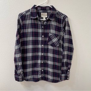 Forever 21 flannel shirt blue red medium